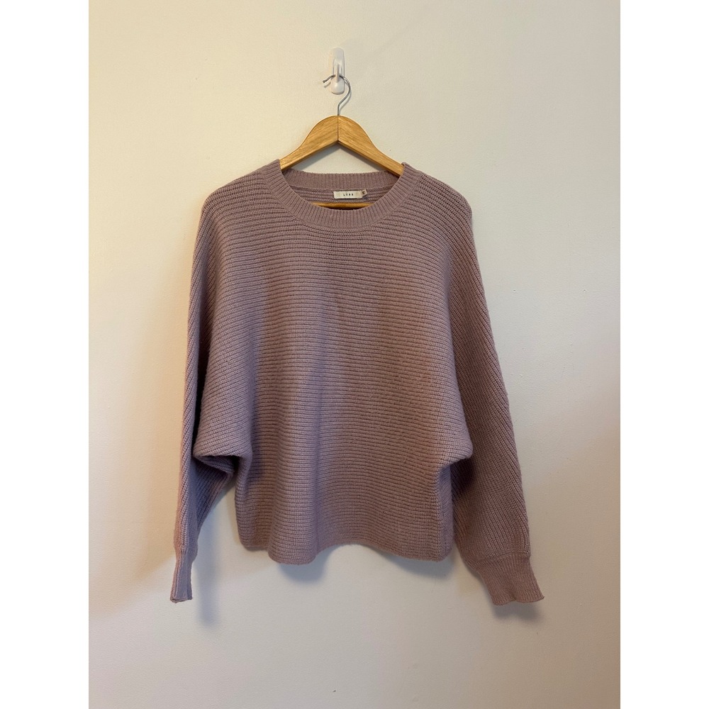 Lush Lilac Purple Dolman Sleeve Knit Sweater | Size Medium
